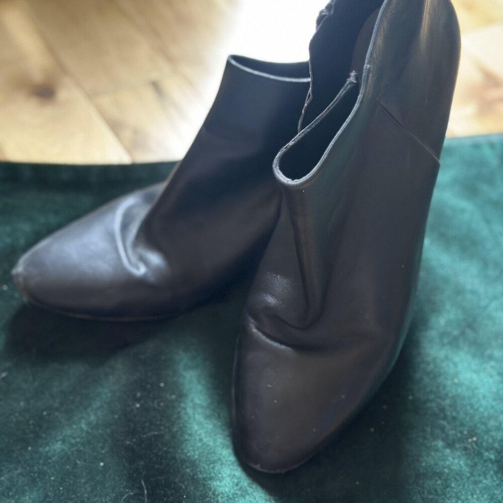 Via Spiga - Heeled black leather boots - Size 12